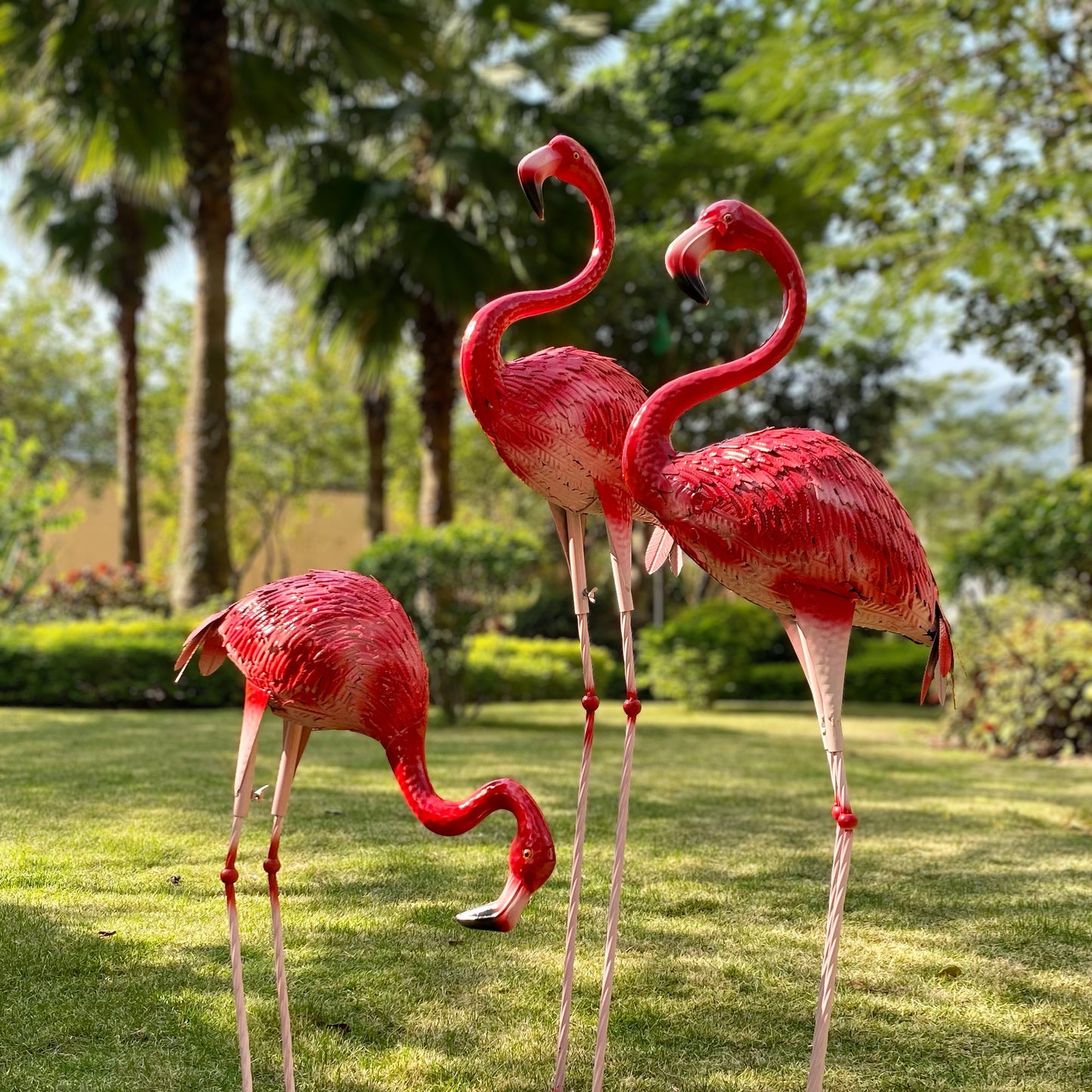 Custom 5.28ft Tall Standing Pinky/Red Metal Yard Flamingo Outdoor Garden Decor for Wedding Party Ornament/ Garden Stakes/ Mon's Gift
