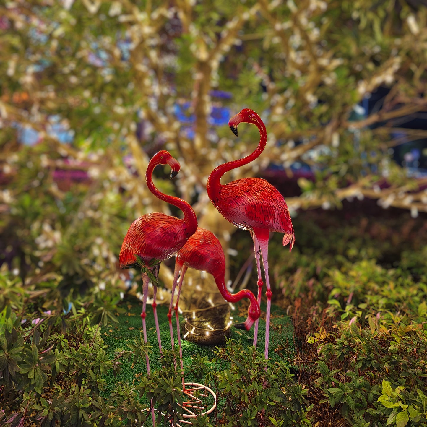 Custom 5.28ft Tall Standing Pinky/Red Metal Yard Flamingo Outdoor Garden Decor for Wedding Party Ornament/ Garden Stakes/ Mon's Gift