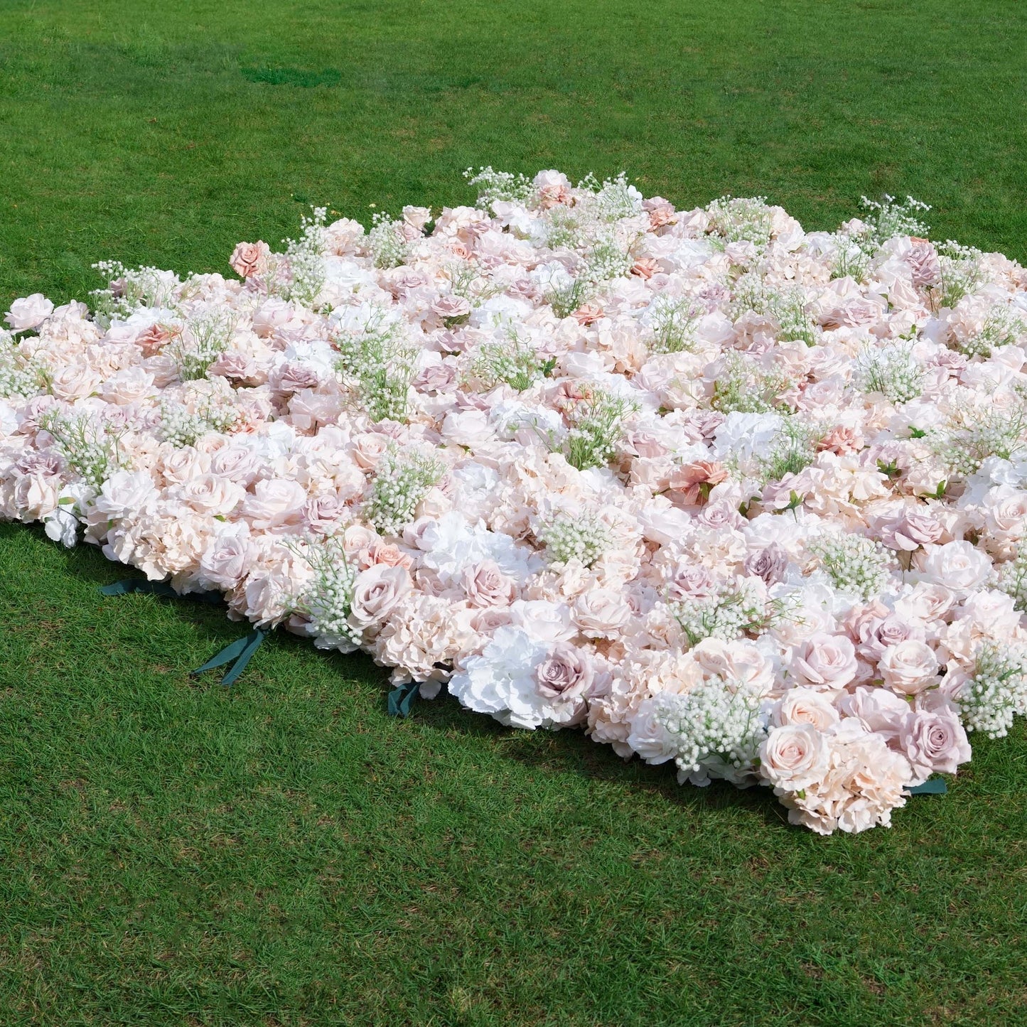 ValarFlowers luxury artificial flower wall backdrop with lush roses peonies hydrangeas greenery for wedding ceremony party decor