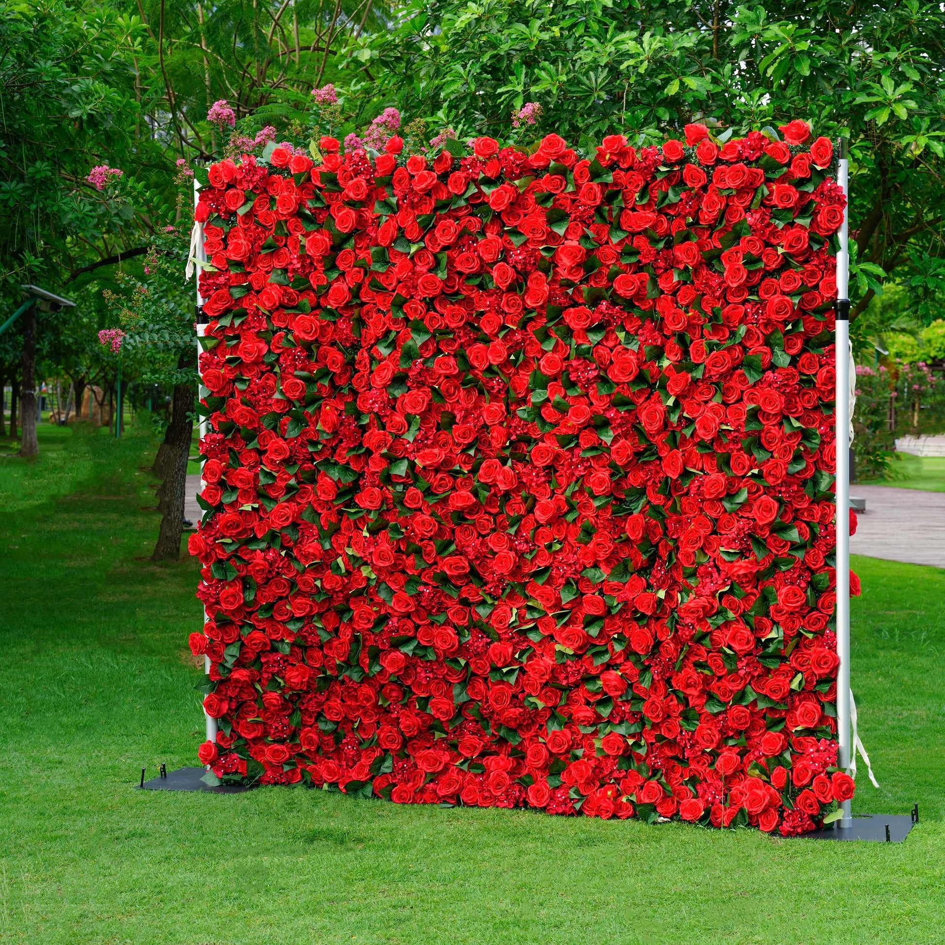 ValarFlowers artificial flower wall with pink roses peonies hydrangeas for wedding backdrop party decor