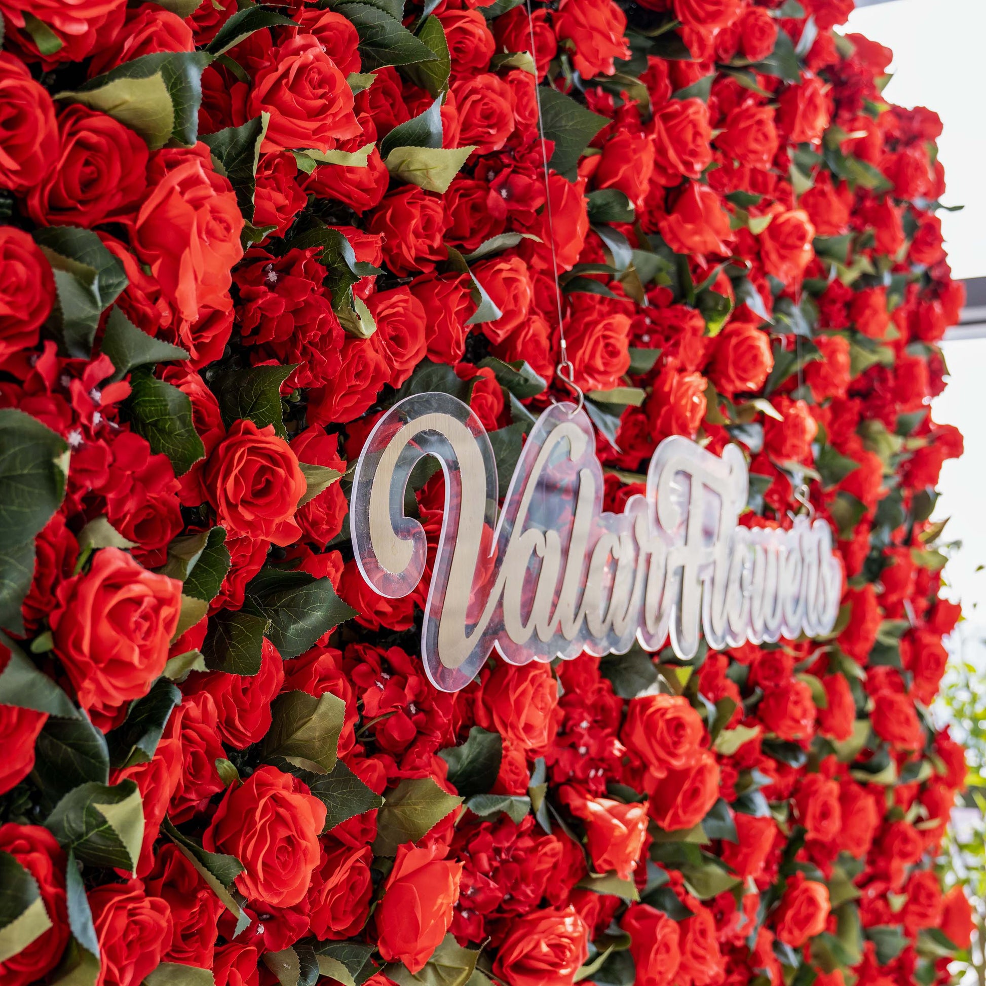 ValarFlowers artificial flower wall backdrop with roses peonies hydrangeas in pink ivory for wedding event decor photography