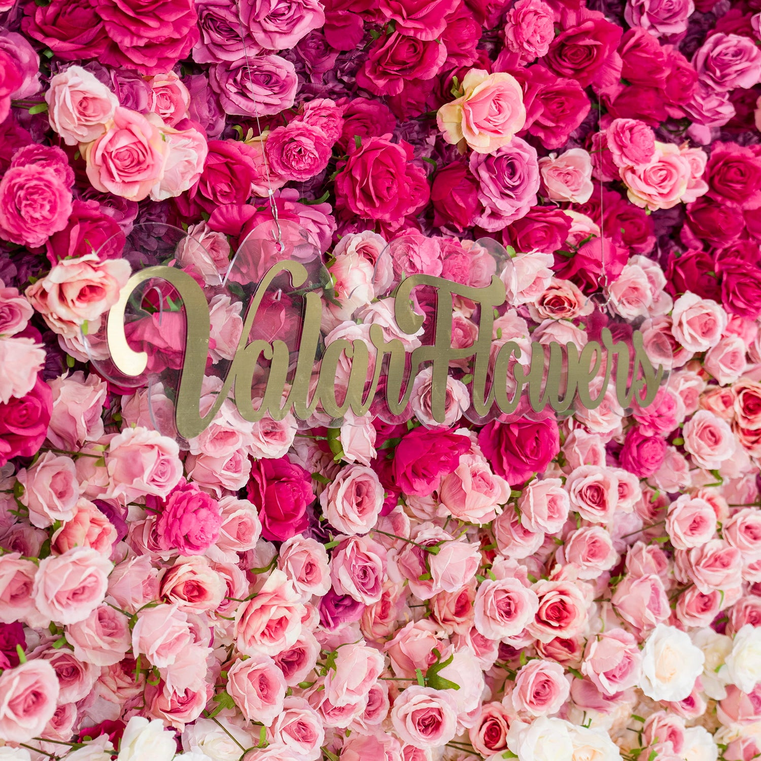 Valar Blumen Roll-up-Stoff künstlich rot zu weiß Farbverlauf Blume Wand Hochzeit Hintergrund, Blumen Party Dekor, Event Fotografie-VF-372