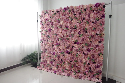 ValarFlowers red pink artificial flower wall backdrop with roses peonies hydrangeas for wedding party photo booth decoration