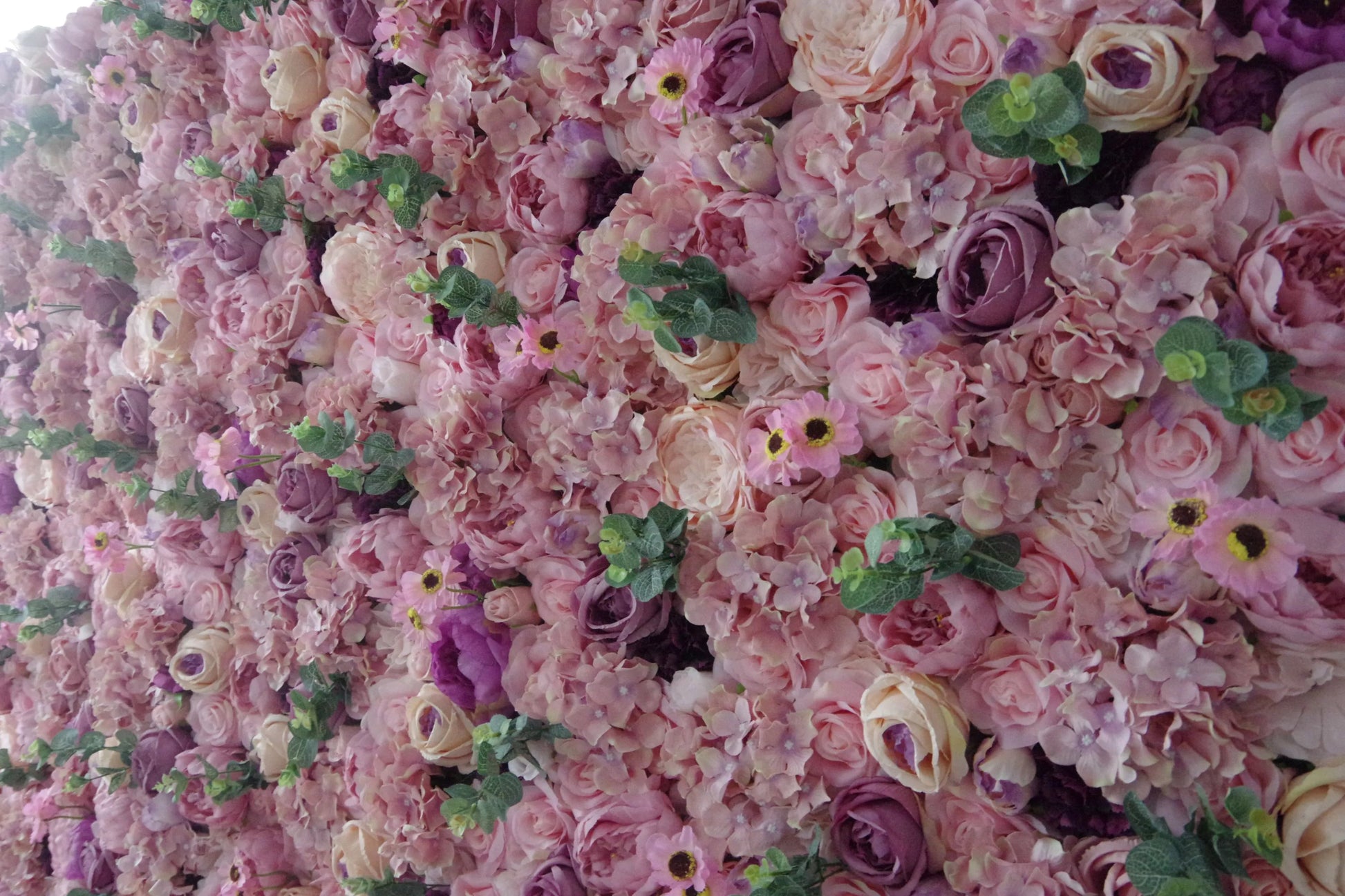 ValarFlowers artificial rose wall backdrop with red and pink faux flowers, luxury floral panel for wedding, party, photo booth event decor