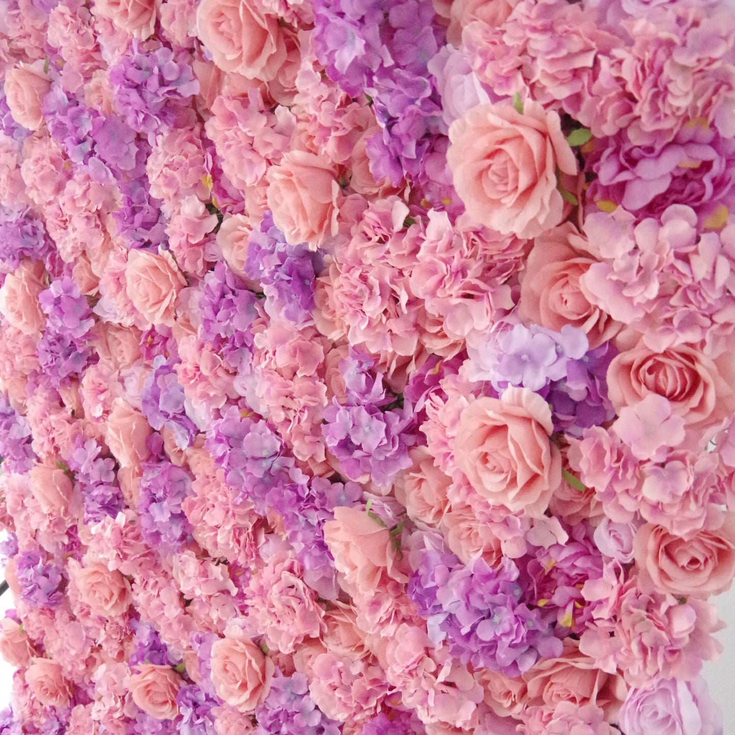 ValarFlowers artificial rose purple flower wall backdrop for wedding, bridal shower, photo booth, luxury event decor floral panel