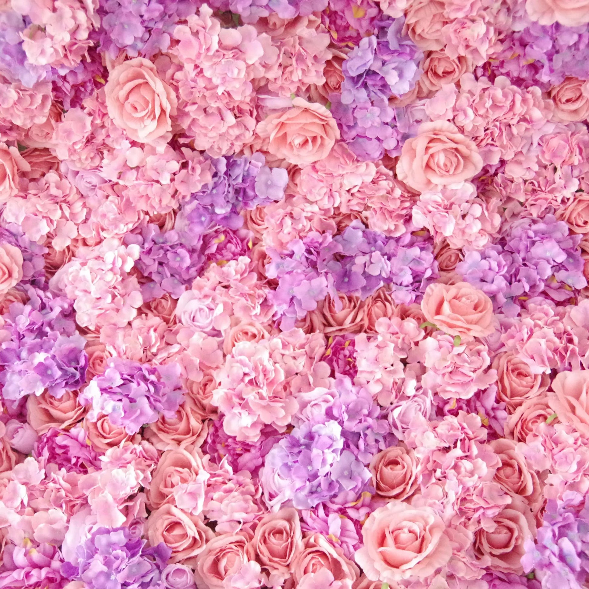 ValarFlowers artificial rose and warm purple flower wall backdrop with peonies and hydrangeas for wedding, party photo booth decor