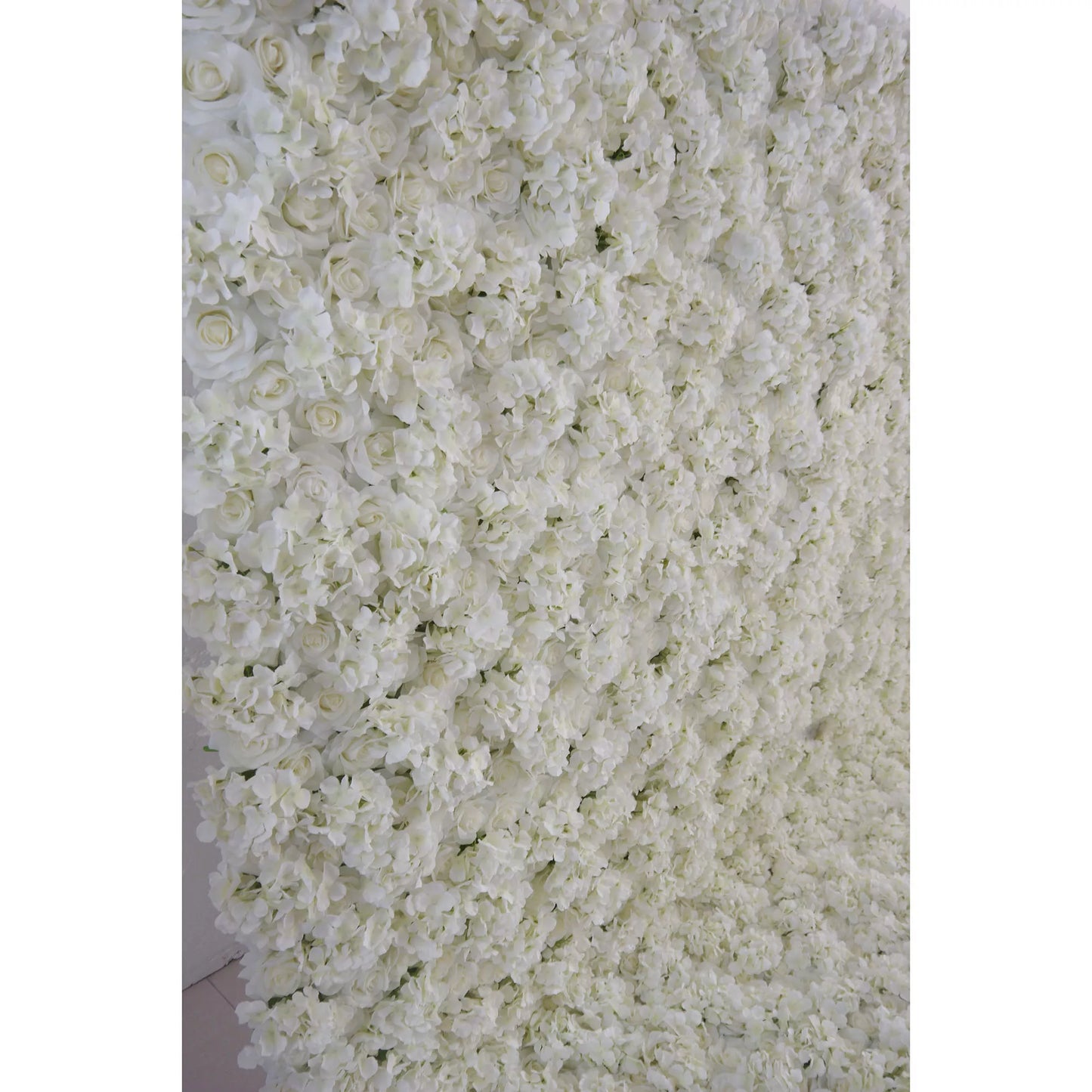 ValarFlowers artificial lemon green and white flower wall backdrop, roll-up fabric floral panel for wedding, party, event photography