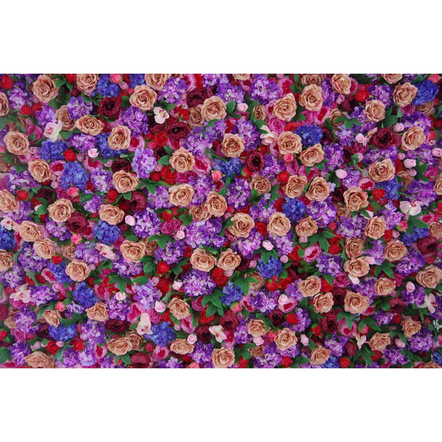 ValarFlowers pale purple brownish pink rose flower wall backdrop, luxury faux floral panel for wedding ceremony, party photo booth decor