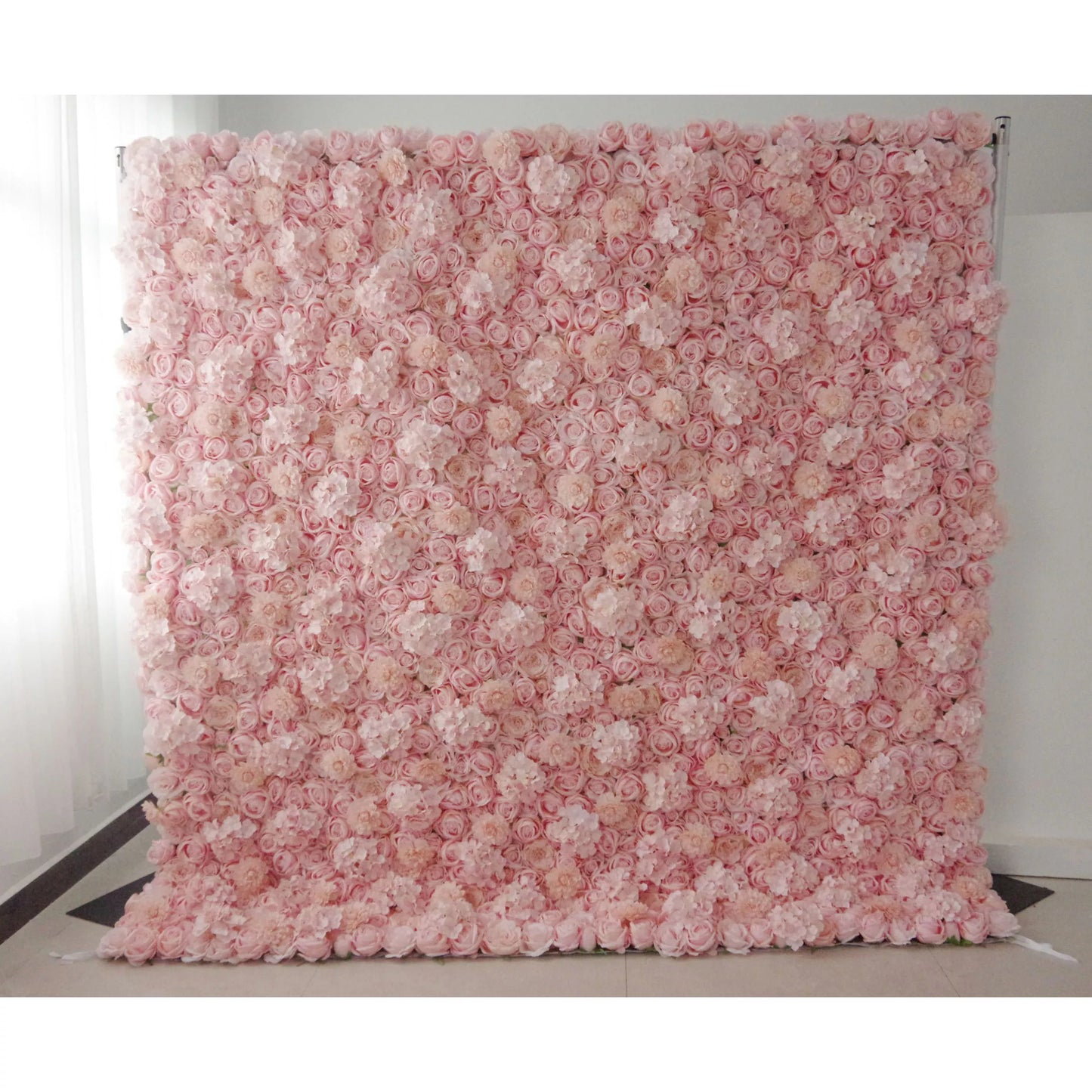 ValarFlowers rosy brown rose peony hydrangea artificial flower wall backdrop for wedding party event photography decor