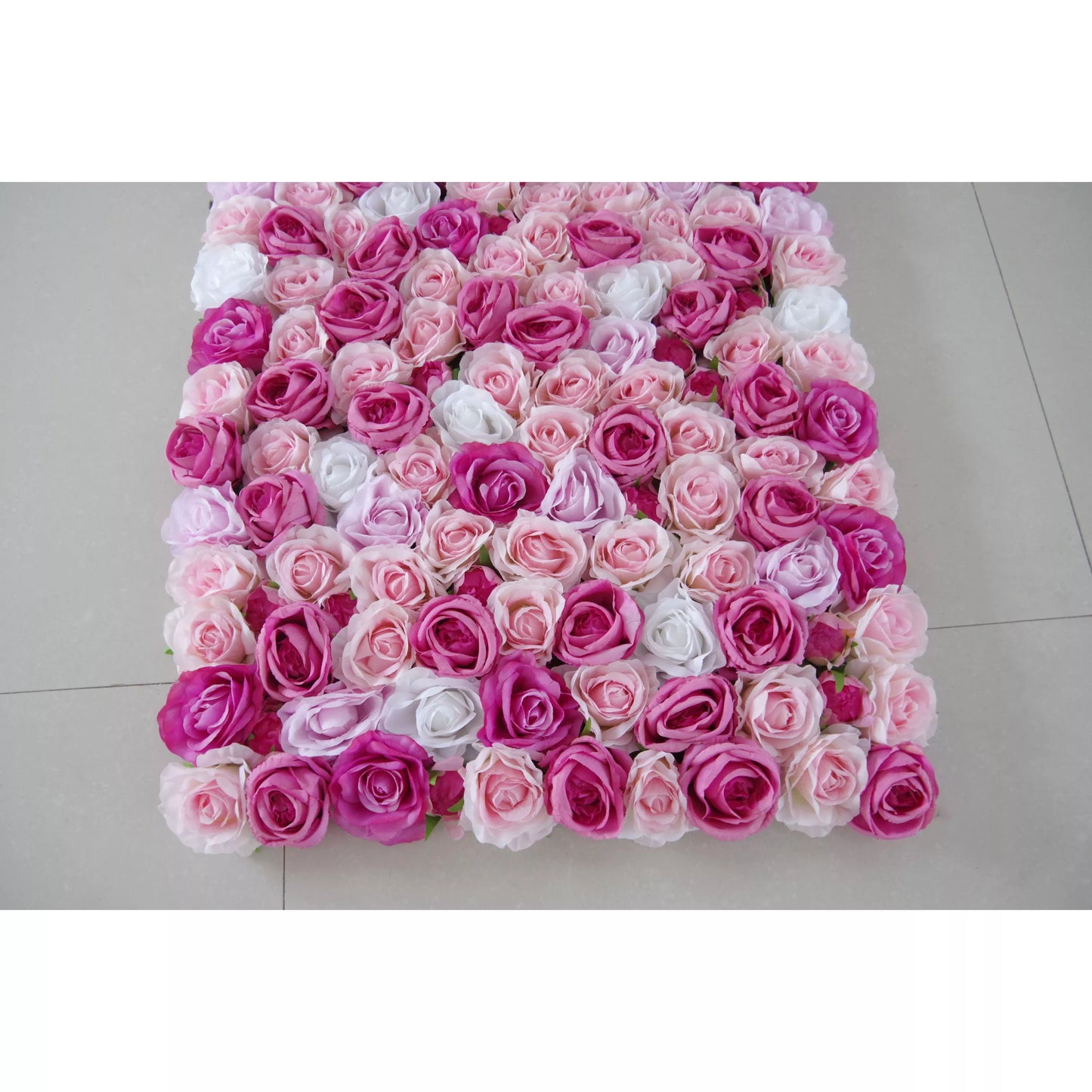ValarFlowers artificial pink rose peony hydrangea floral wall backdrop for wedding party photo booth - luxury faux flower panel