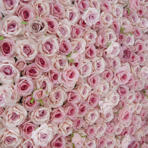 ValarFlowers pink artificial flower wall backdrop with roses peonies hydrangeas luxury faux floral panel for wedding party photo booth decor