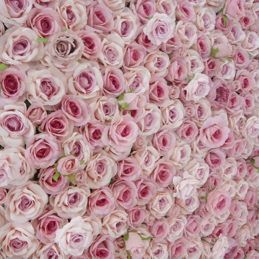 ValarFlowers pink artificial flower wall backdrop with roses peonies hydrangeas luxury faux floral panel for wedding party photo booth decor
