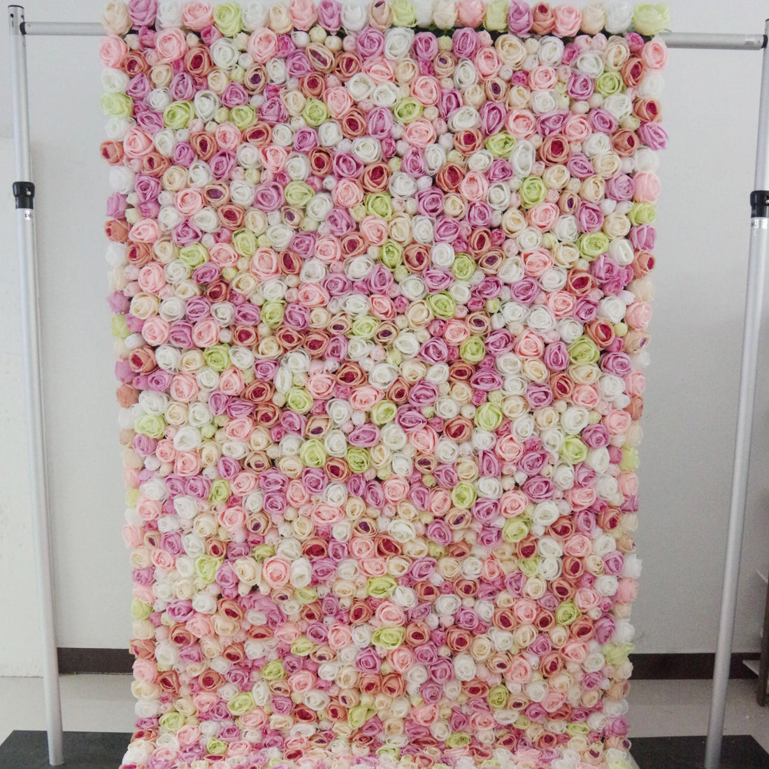 Valar Flowers ロールアップ ファブリック 造花 壁掛け ウェディング 背景、花柄 パーティー デコレーション、イベント 写真撮影 - VF-103