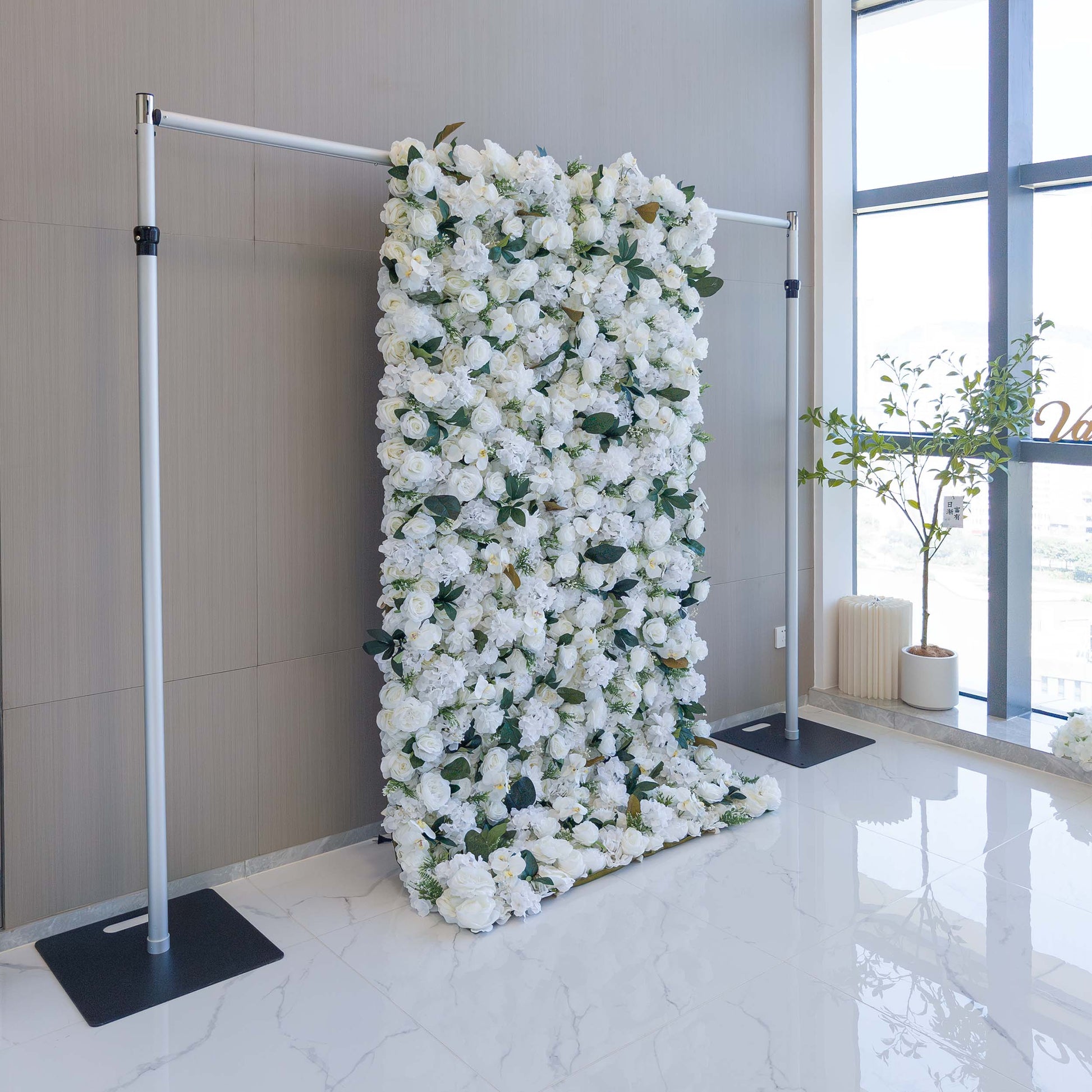 ValarFlowers artificial flower wall backdrop with lush roses, peonies, hydrangeas and greenery - perfect wedding backdrop, party decor, photo booth