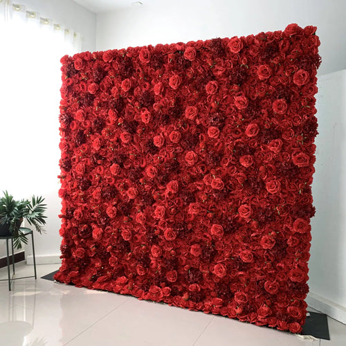 ValarFlowers pink rose peony hydrangea artificial flower wall backdrop for wedding ceremony photo booth party decor