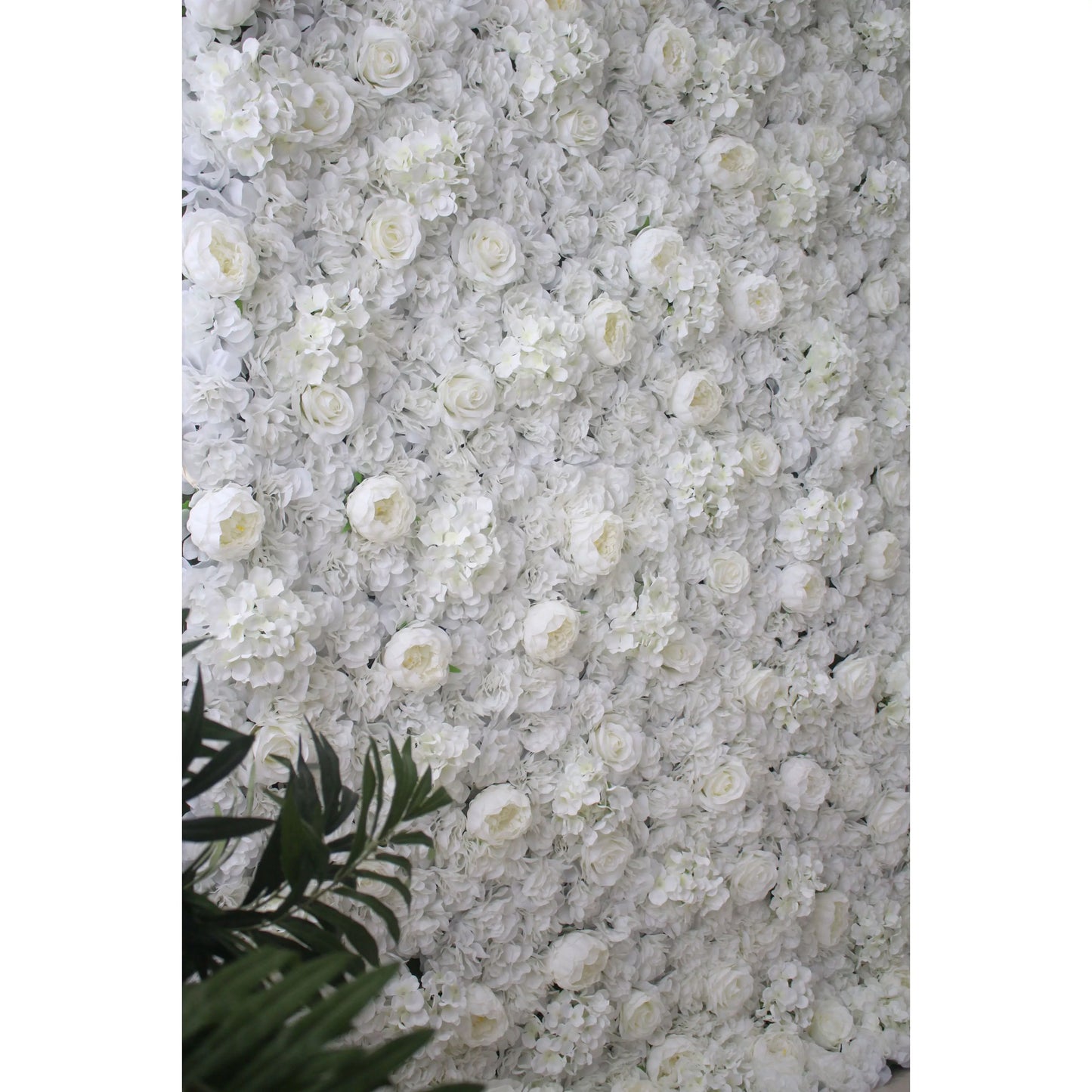 ValarFlowers artificial white rose peony floral wall backdrop for wedding party photo booth event decoration