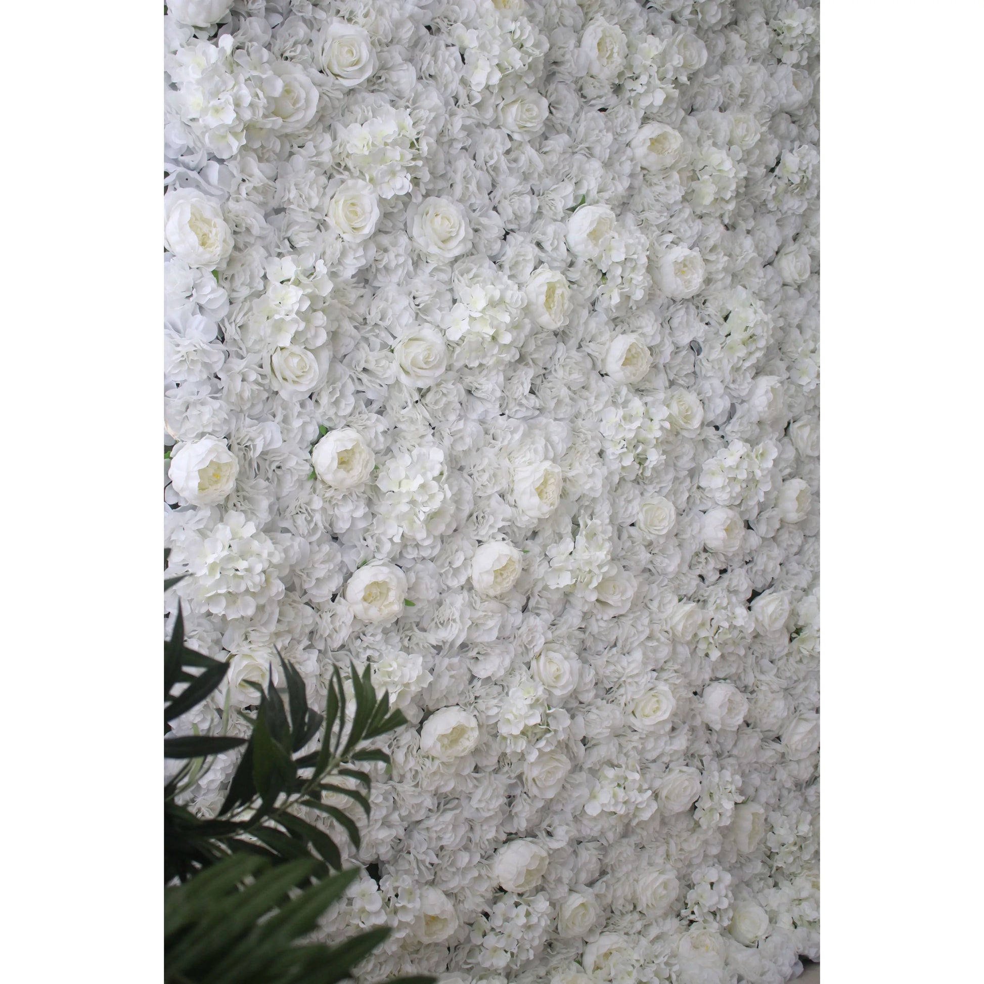 ValarFlowers artificial white rose peony floral wall backdrop for wedding party photo booth event decoration