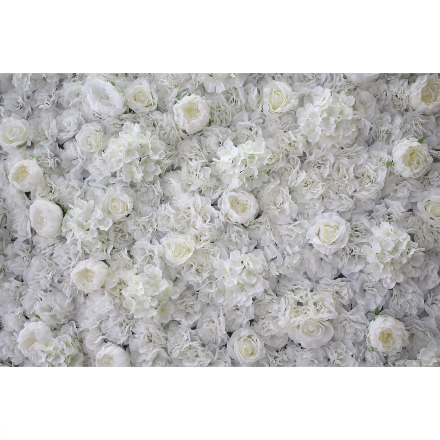 ValarFlowers white artificial flower wall backdrop with roses peonies hydrangeas for wedding party photo booth decoration