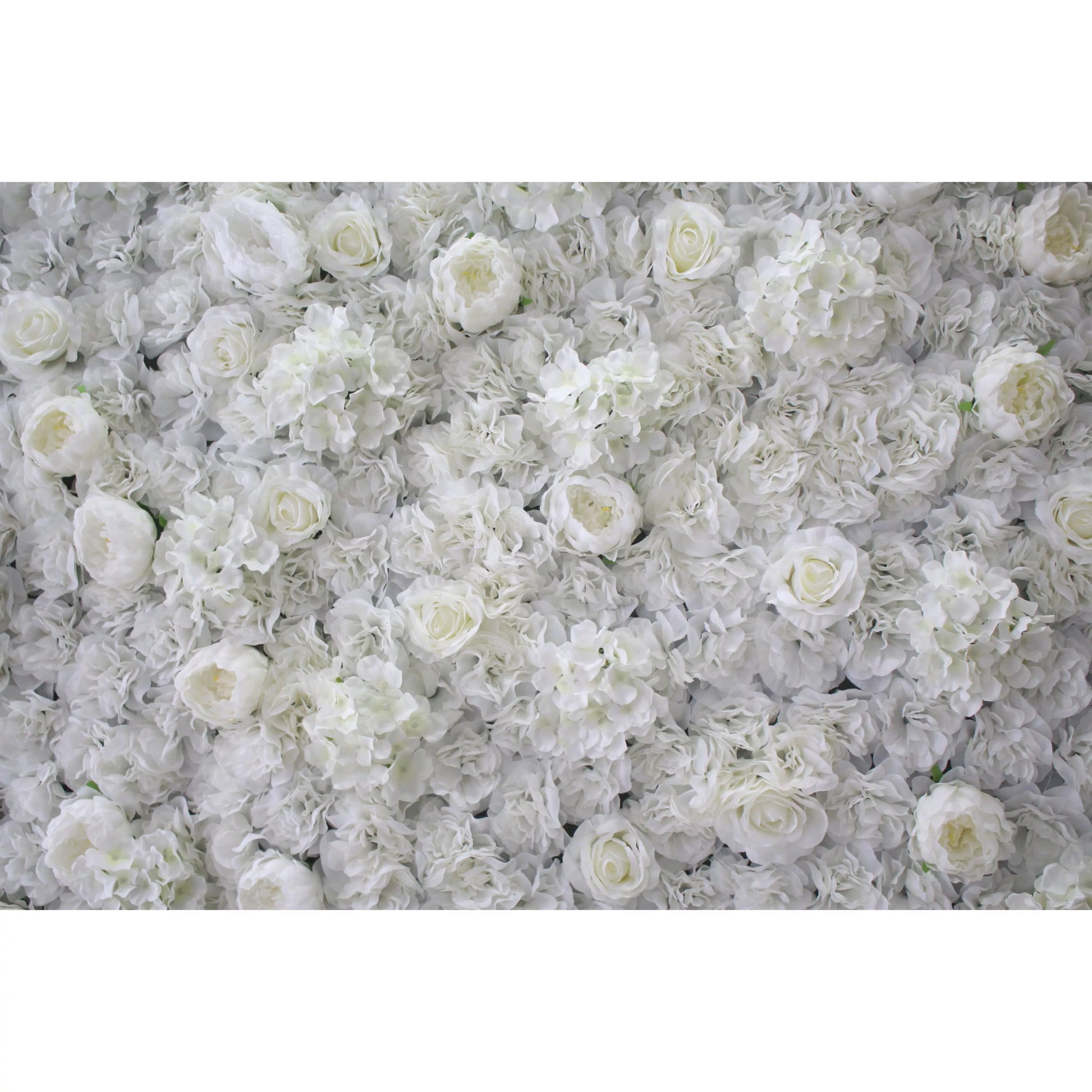 ValarFlowers white artificial flower wall backdrop with roses peonies hydrangeas for wedding party photo booth decoration