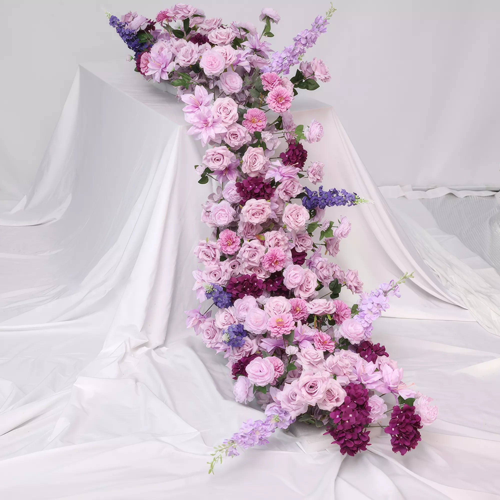 lavender flower table runner Luxurious Purple & Pink Floral Table Runner