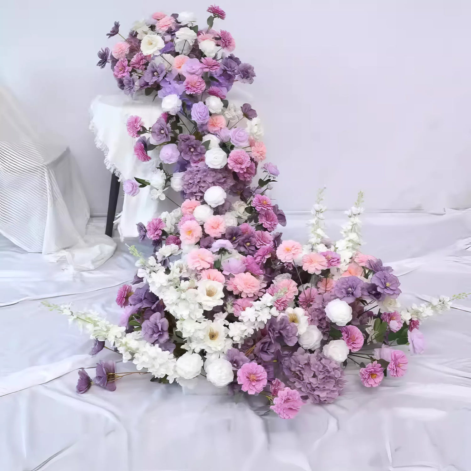 lavender flower table runner Luxurious Purple & Pink Floral Table Runner