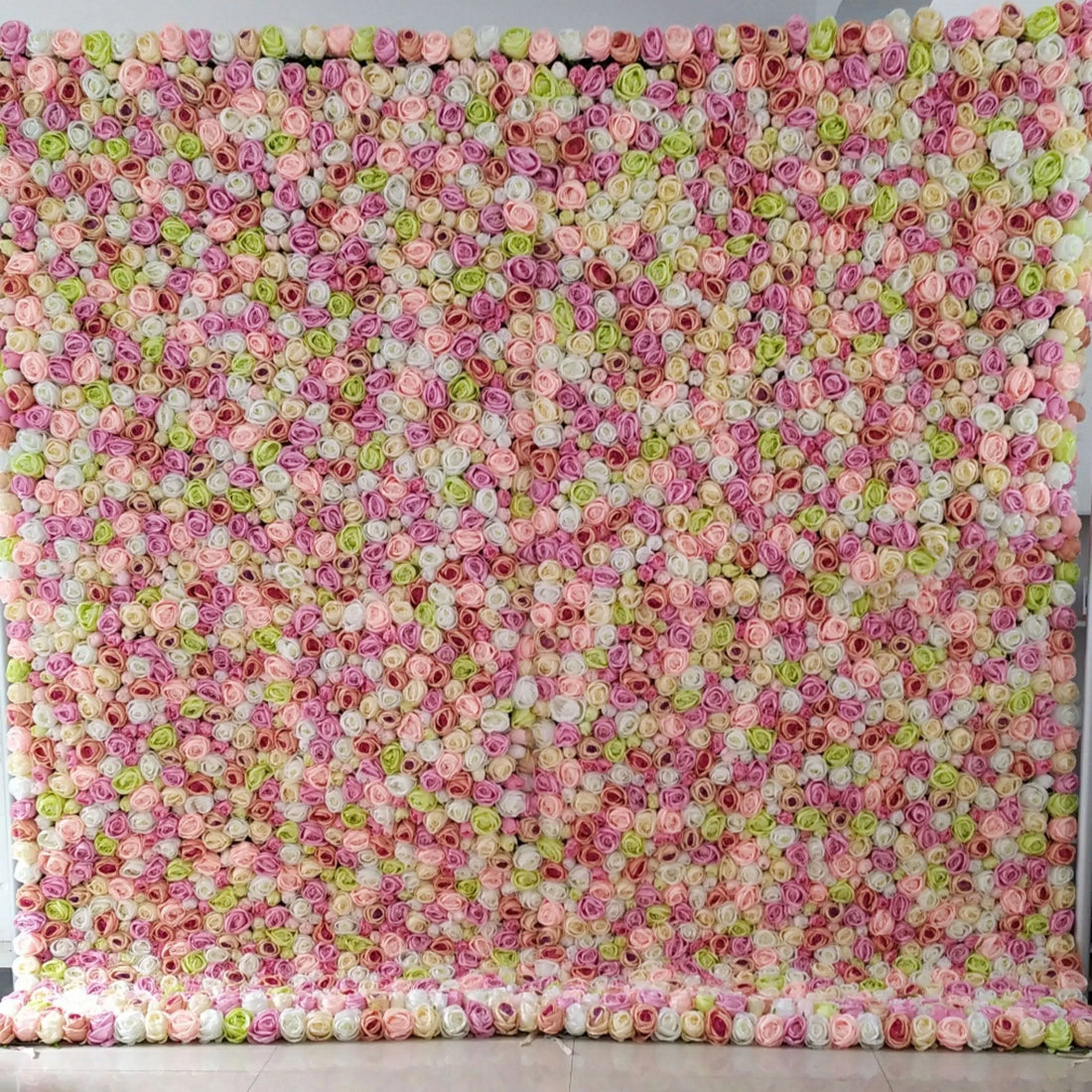 Valar Flowers ロールアップ ファブリック 造花 壁掛け ウェディング 背景、花柄 パーティー デコレーション、イベント 写真撮影 - VF-103