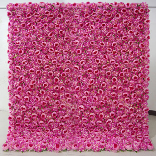 ValarFlowers purple pansy muted pink artificial flower wall backdrop for wedding ceremony, party photo booth, event decor, faux floral panel