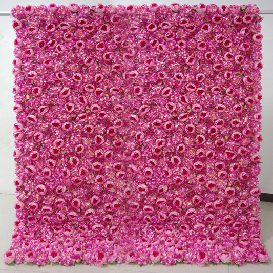 ValarFlowers purple pansy muted pink artificial flower wall backdrop for wedding ceremony, party photo booth, event decor, faux floral panel