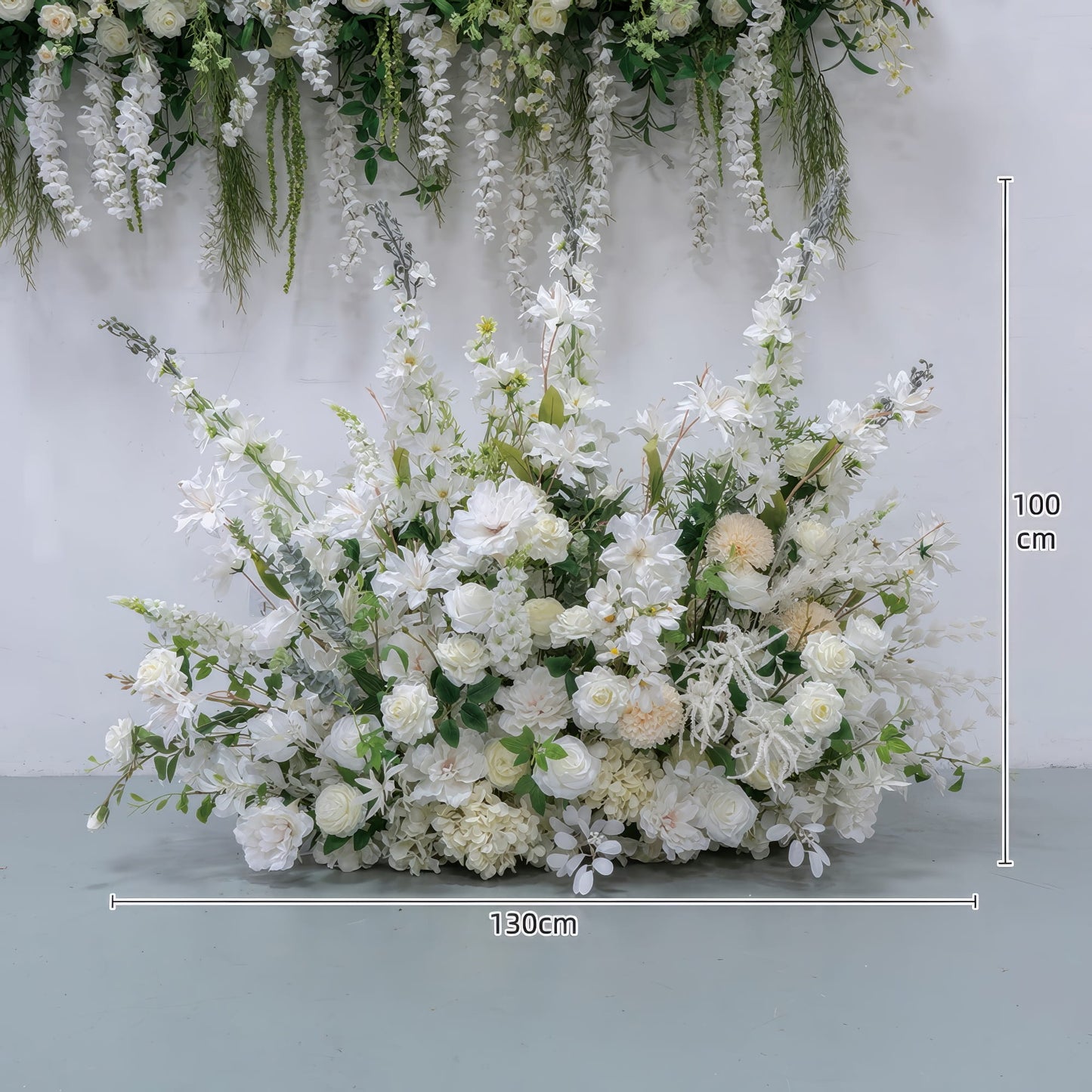 ValarFlowers 6x7ft artificial flower arch with lush peonies roses hydrangeas in blush pink ivory for wedding backdrop party photo booth decor