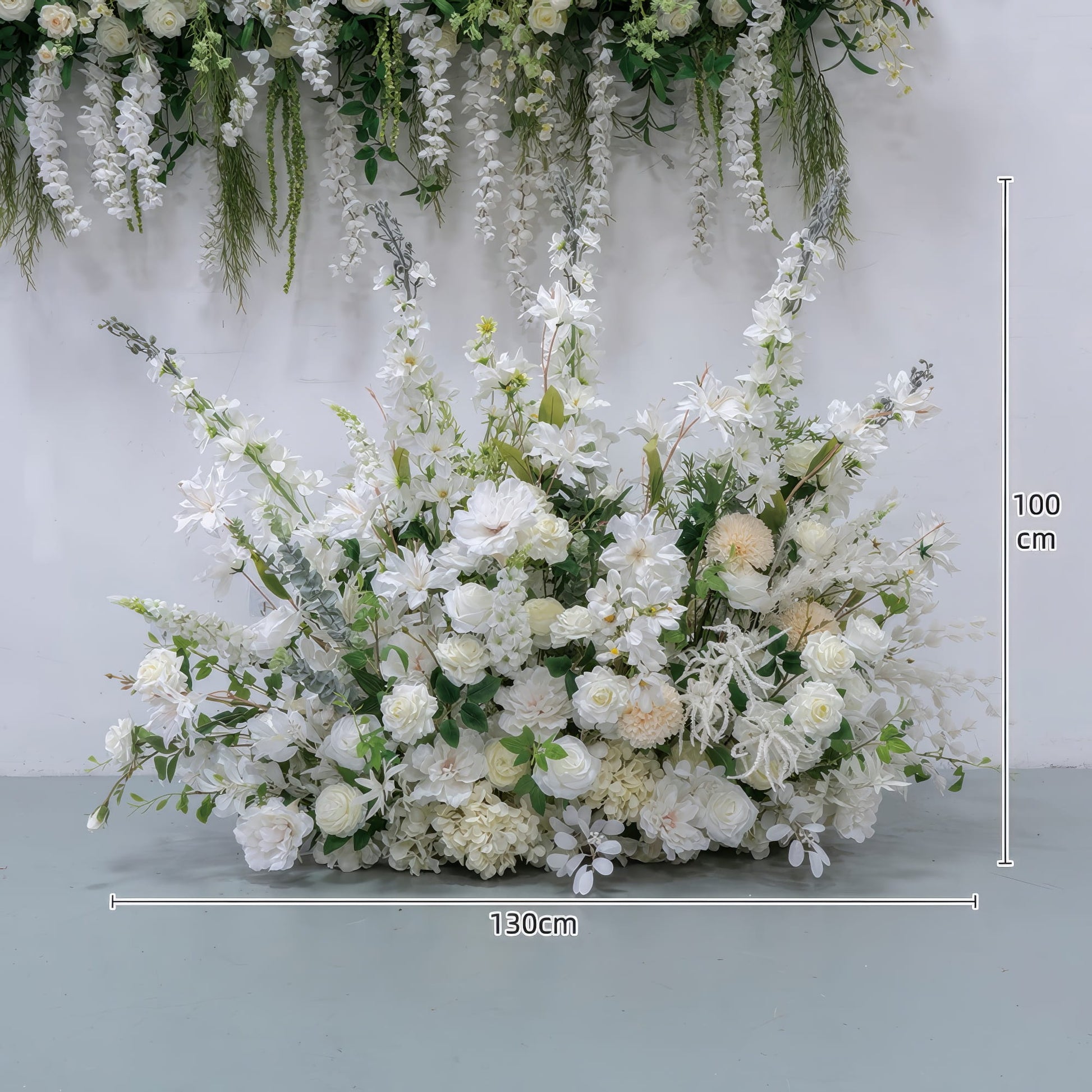 ValarFlowers 6x7ft artificial flower arch with lush peonies roses hydrangeas in blush pink ivory for wedding backdrop party photo booth decor