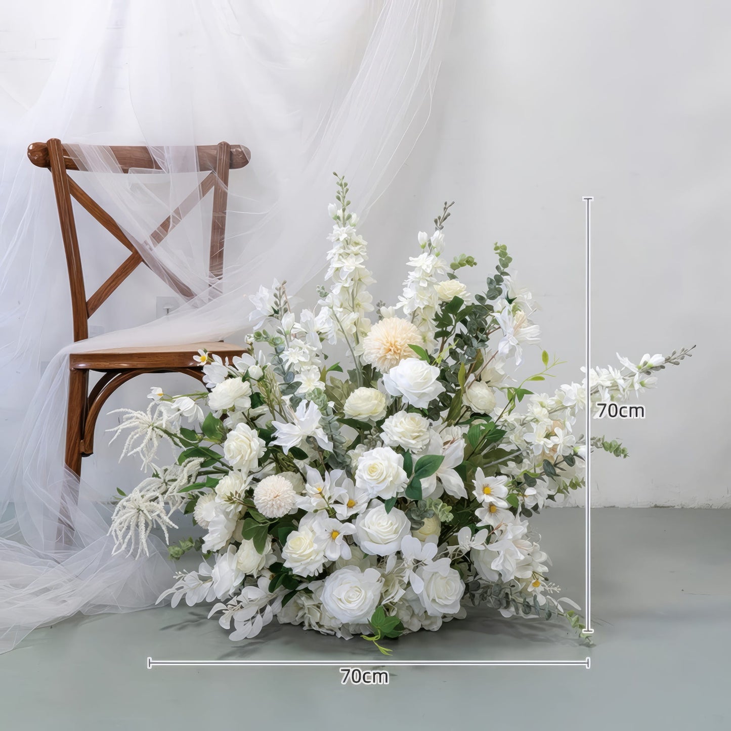 ValarFlowers artificial rose and peony wall backdrop for wedding, luxurious faux hydrangea panel for bridal shower, event decor
