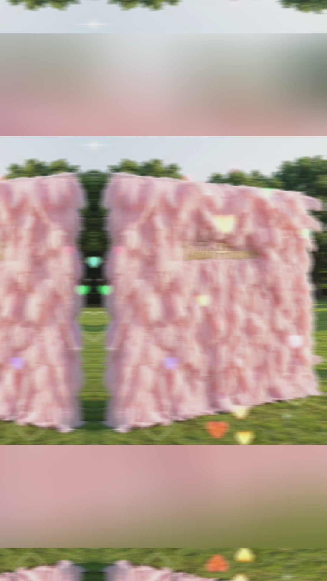 ValarFlowers Blush Pink Ostrich Feather Backdrop: Luxe Plume Display with 7+ Color Options &amp; Custom Services, DIY Photo Booth Decoration-VF-164-Blush Pink