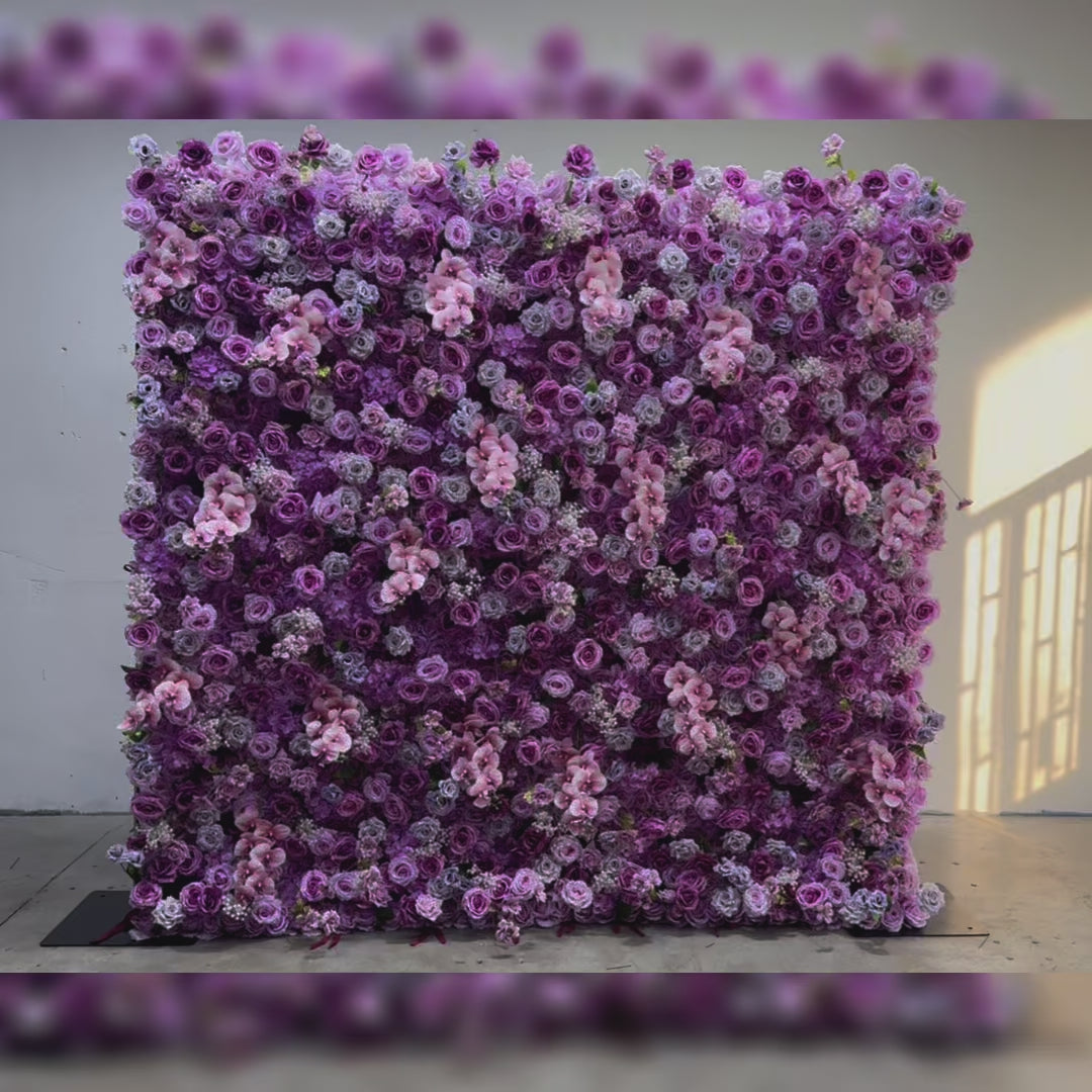New Release Enchanting Purple-Hued Artificial Flower Backdrop for Memorable Events-VF-810