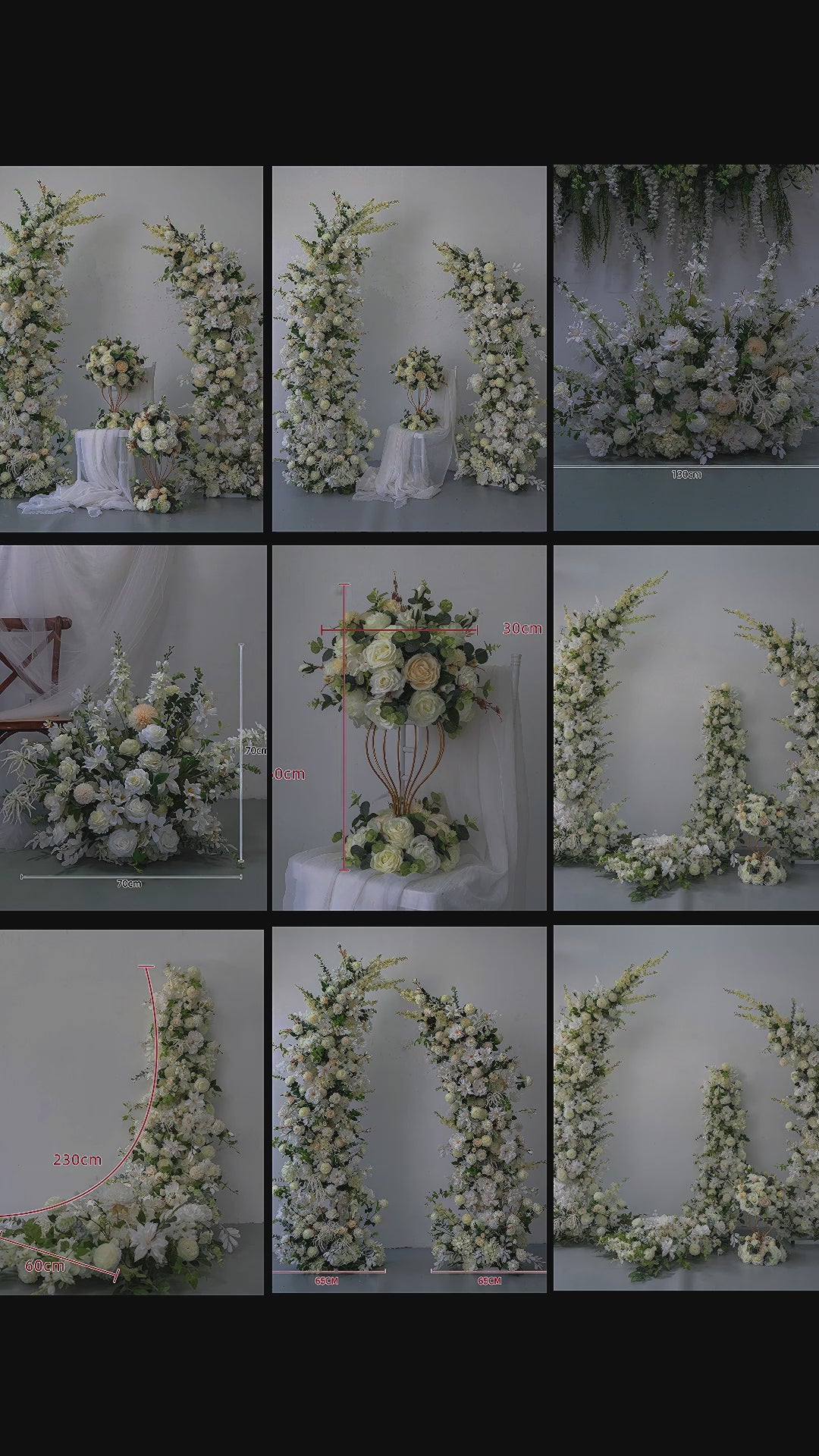 6*7 ft Elegant Artificial Flower Archway - Wedding & Party Backdrop Decorations | Floral Display for Boho/ Rustic Events and Ceremonies