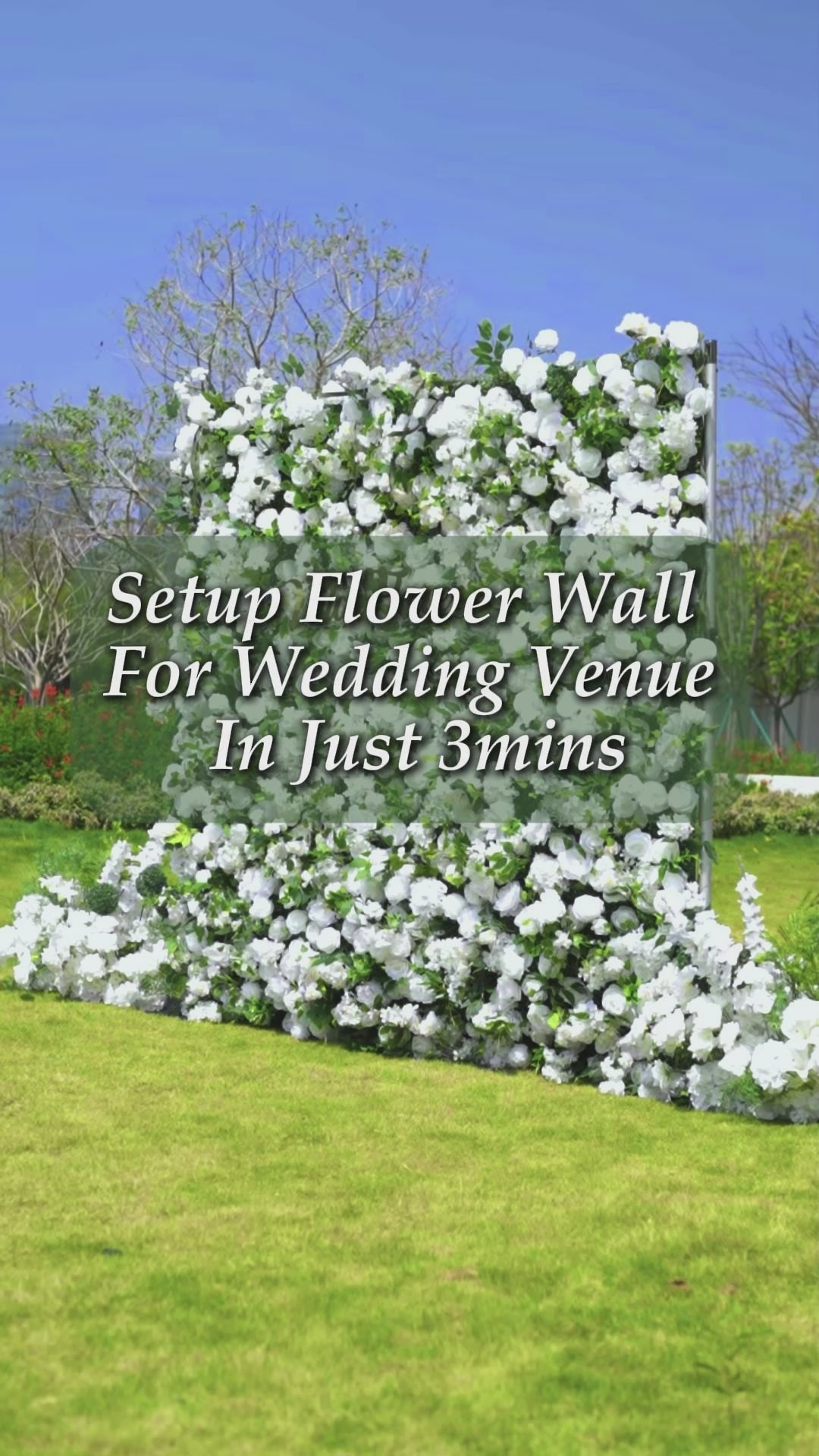 Valar Flowers ロールアップ ファブリック 造花 壁掛け ウェディング 背景、花柄 パーティー デコレーション、イベント 写真撮影 - VF-340