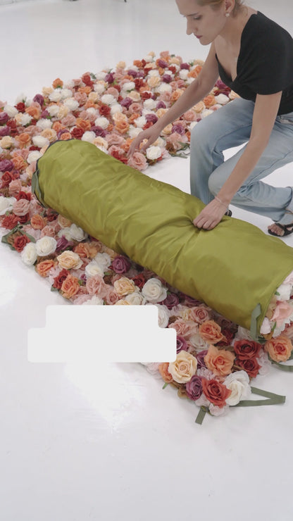 ValarFlowers 3D Autumn - Toned Floral Wall Backdrop: Warm &amp; Luxurious Event Centerpiece-VF-580