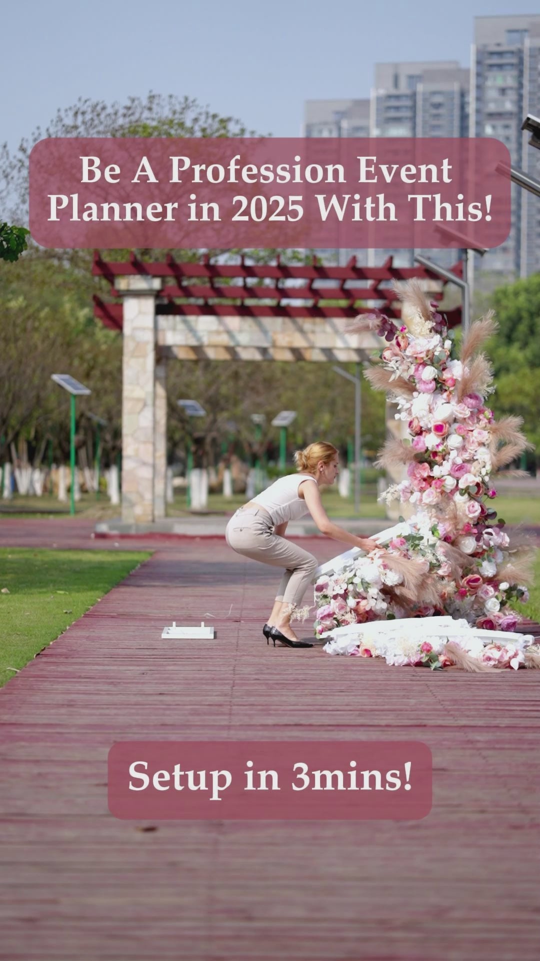 Boho - Chic Multicolor Artificial Flower Arch - Blush, Beige, Mauve & More! Ideal for Weddings, Bohemian Parties, Outdoor Celebrations & Photoshoots-VF-327-3