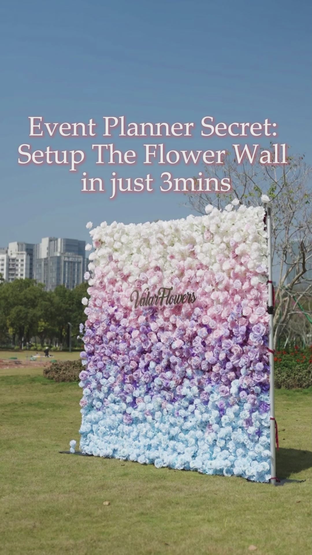 5D ValarFlowers Ombre Regenbogen Künstliche Blumenkulisse: Ein atemberaubendes florales Meisterwerk für Events-VF-828-2
