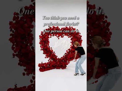 *USA ONLY*ValarFlowers Red Rose Heart - Shaped Floral Backdrop: A Romantic Proposal & Event Centerpiece-HA-405-U